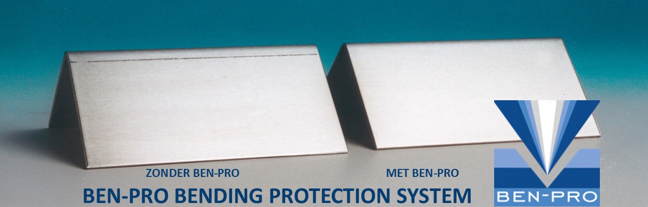 Markerings vrij / arm zetten, Zetdoek BEN-PRO om plaatmateriaal te beschermen tegen beschadigingen van de matrijsafdrukken.